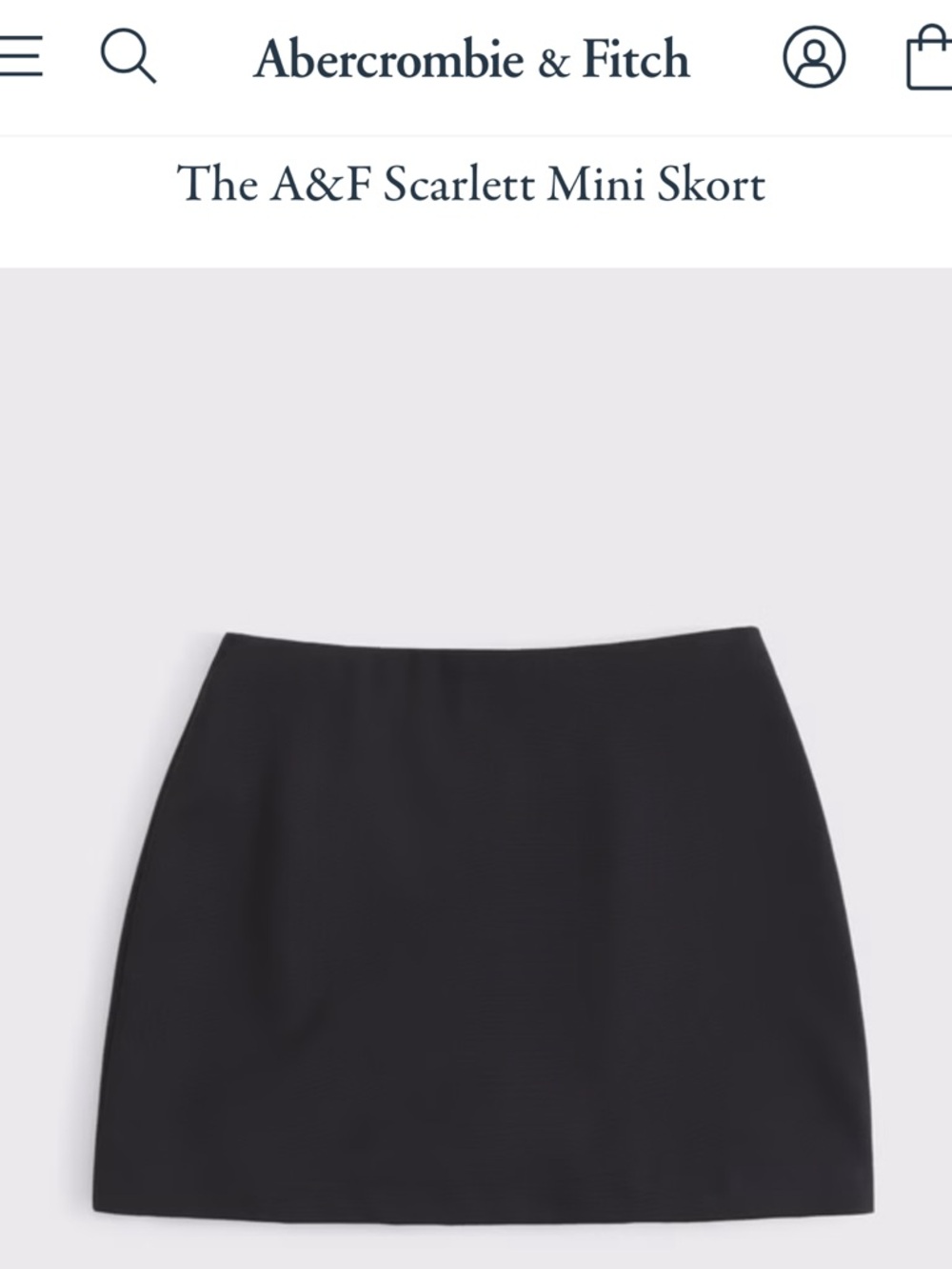 Abercrombie Scarlett mini skort